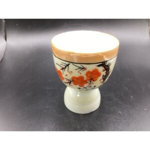 VTG Egg Cup W/‎ Flower Motif- Made In Japan-3.25" Tall- 2.5" Diameter